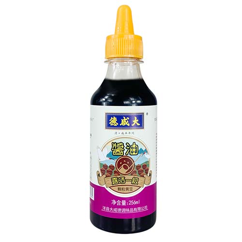 大咸德黄豆露晒一级酱油256ml